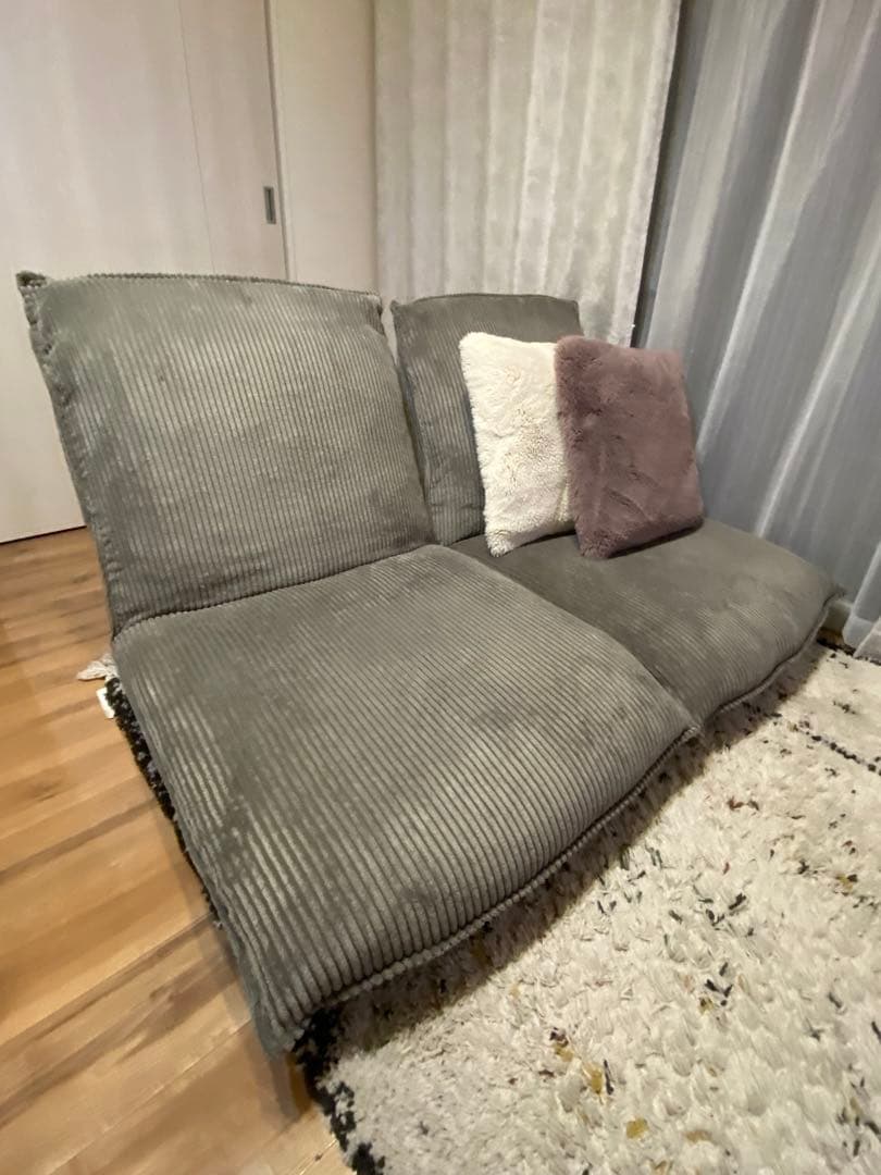 【再値下げ！】【１人用ソファ】コーデュロイ＆リクライニング付き