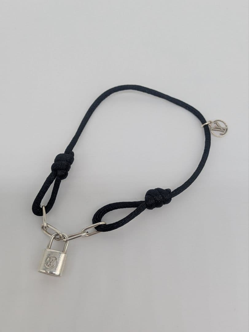 ルイヴィトン シルバー ロックイット ブレスレット 黒 ブラック Q95864