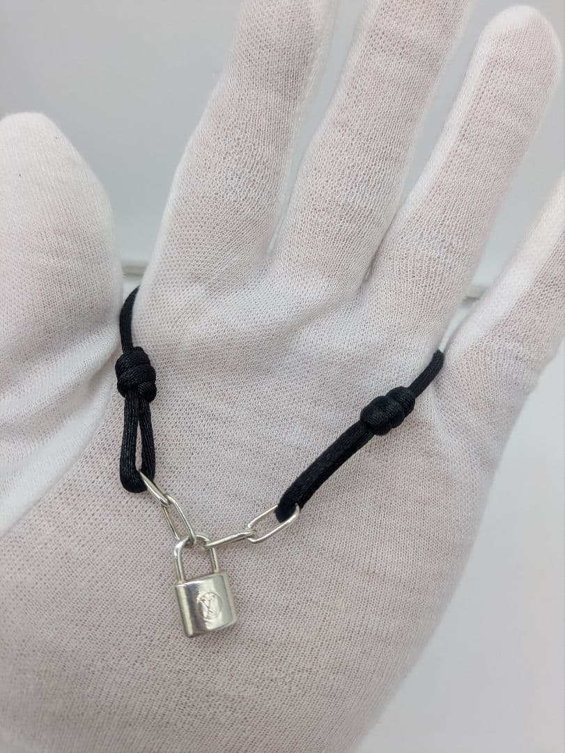 ルイヴィトン シルバー ロックイット ブレスレット 黒 ブラック Q95864