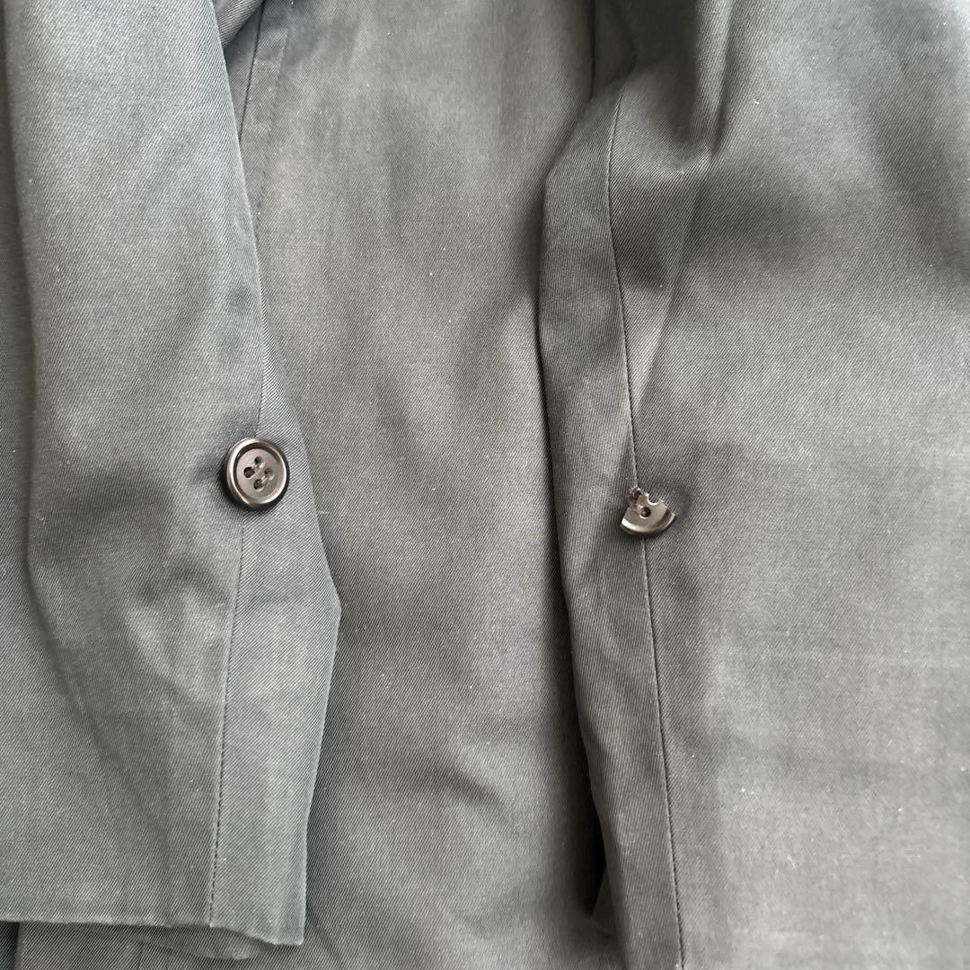 希少バーバリー ステンカラーコート ウールライナー メンズ 紺色