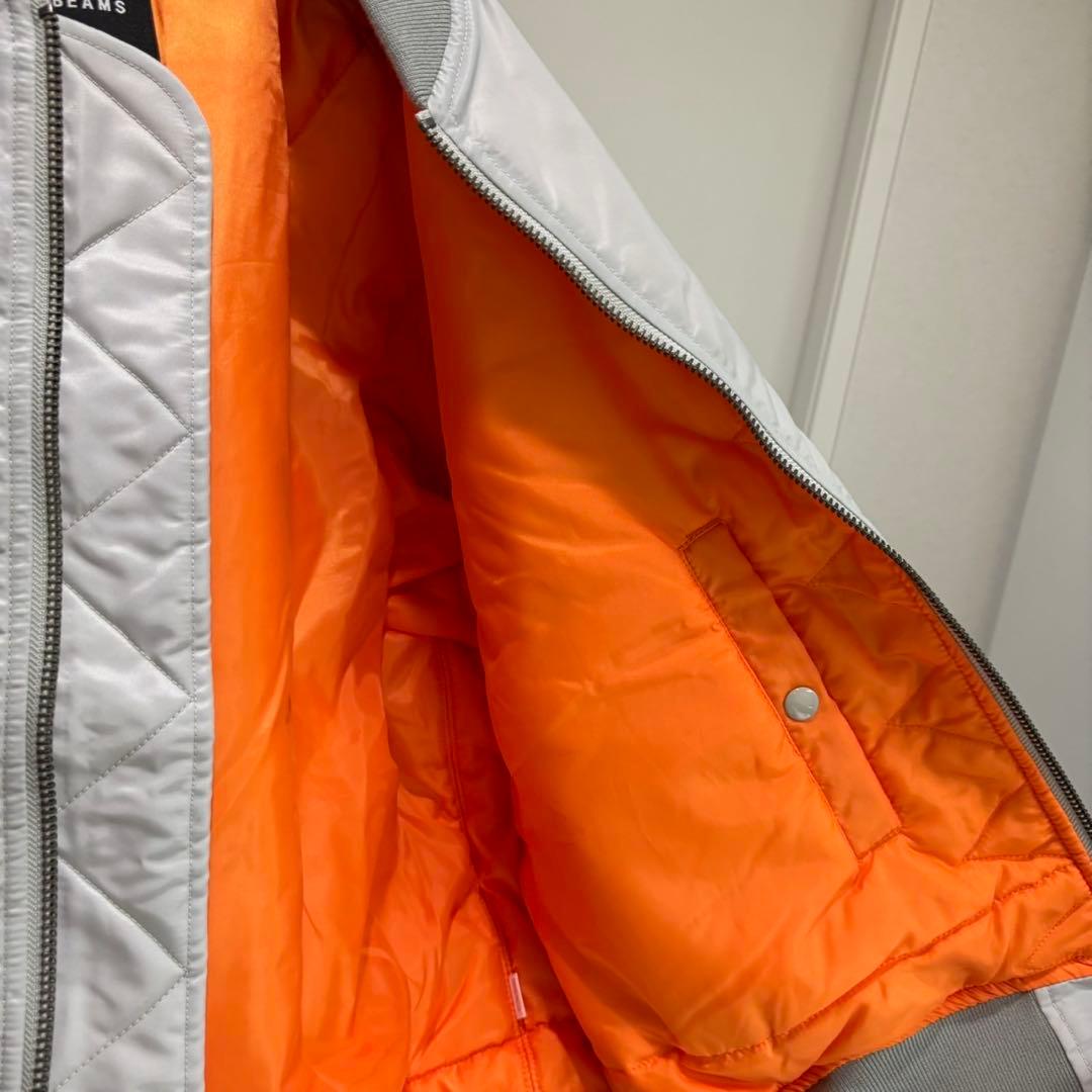 試着のみ✨ ビームス MA-1リラックスフィット フライトジャケット シルバー