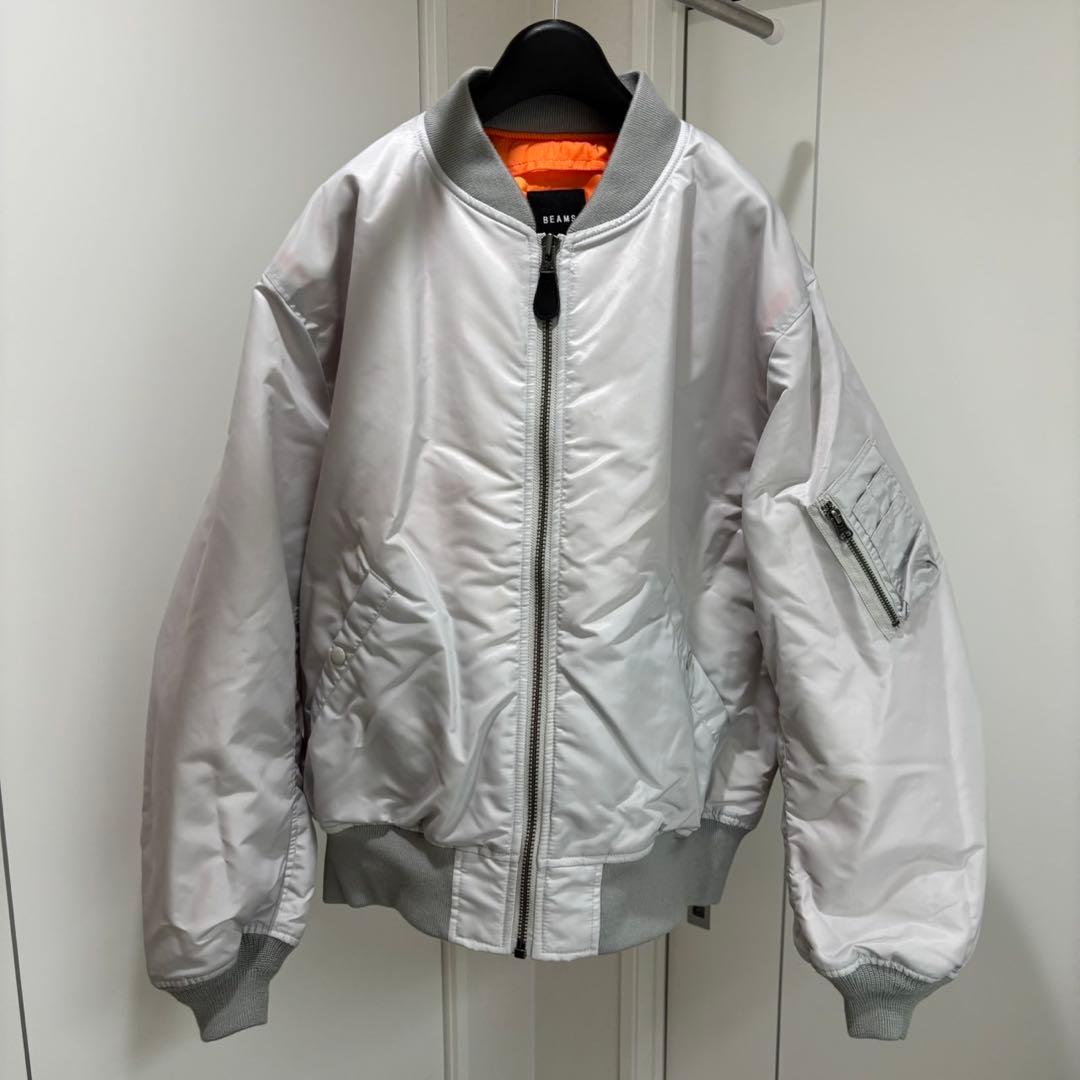 試着のみ✨ ビームス MA-1リラックスフィット フライトジャケット シルバー