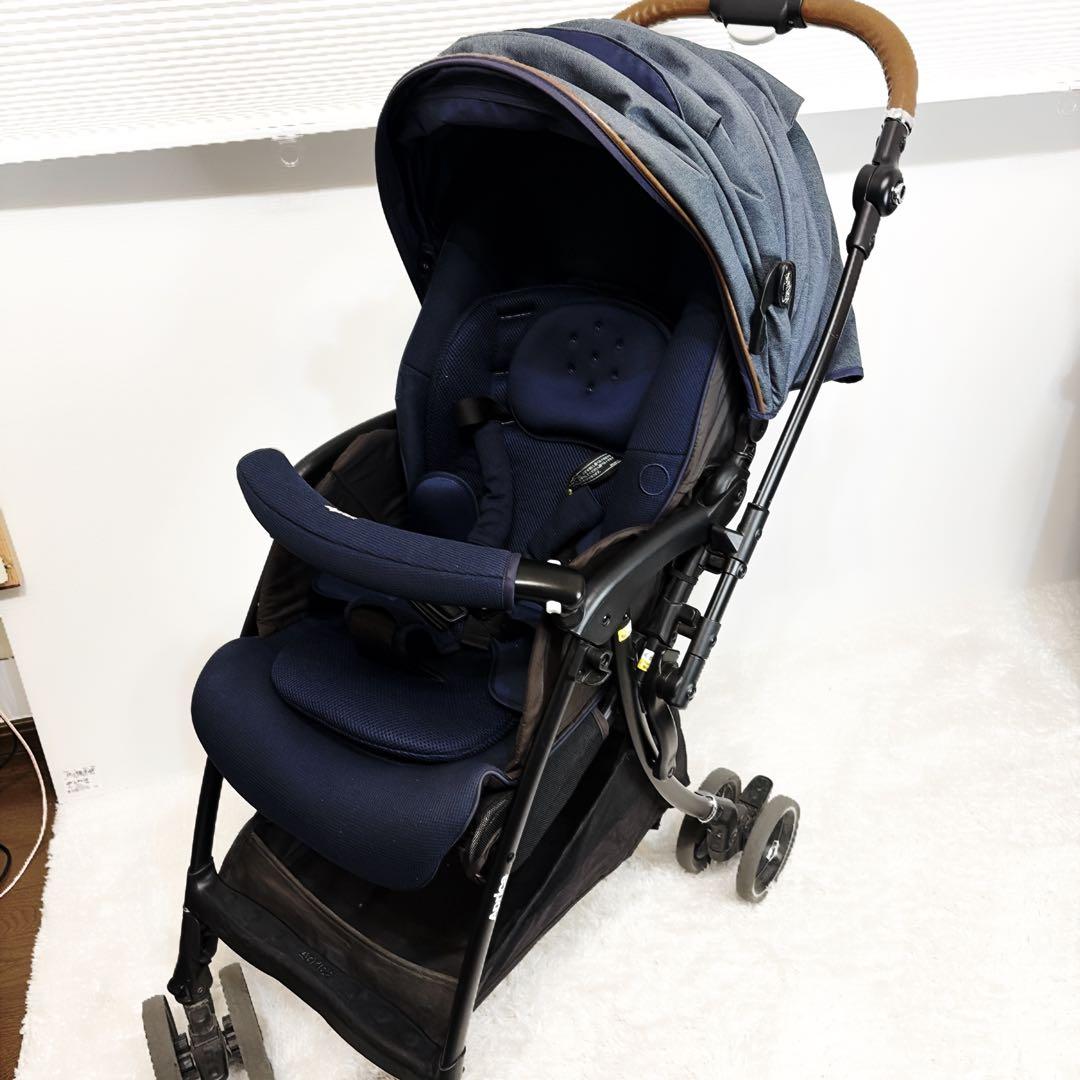美品 Aprica アップリカ ラクーナビッテクッション　ベビーカー　レザー