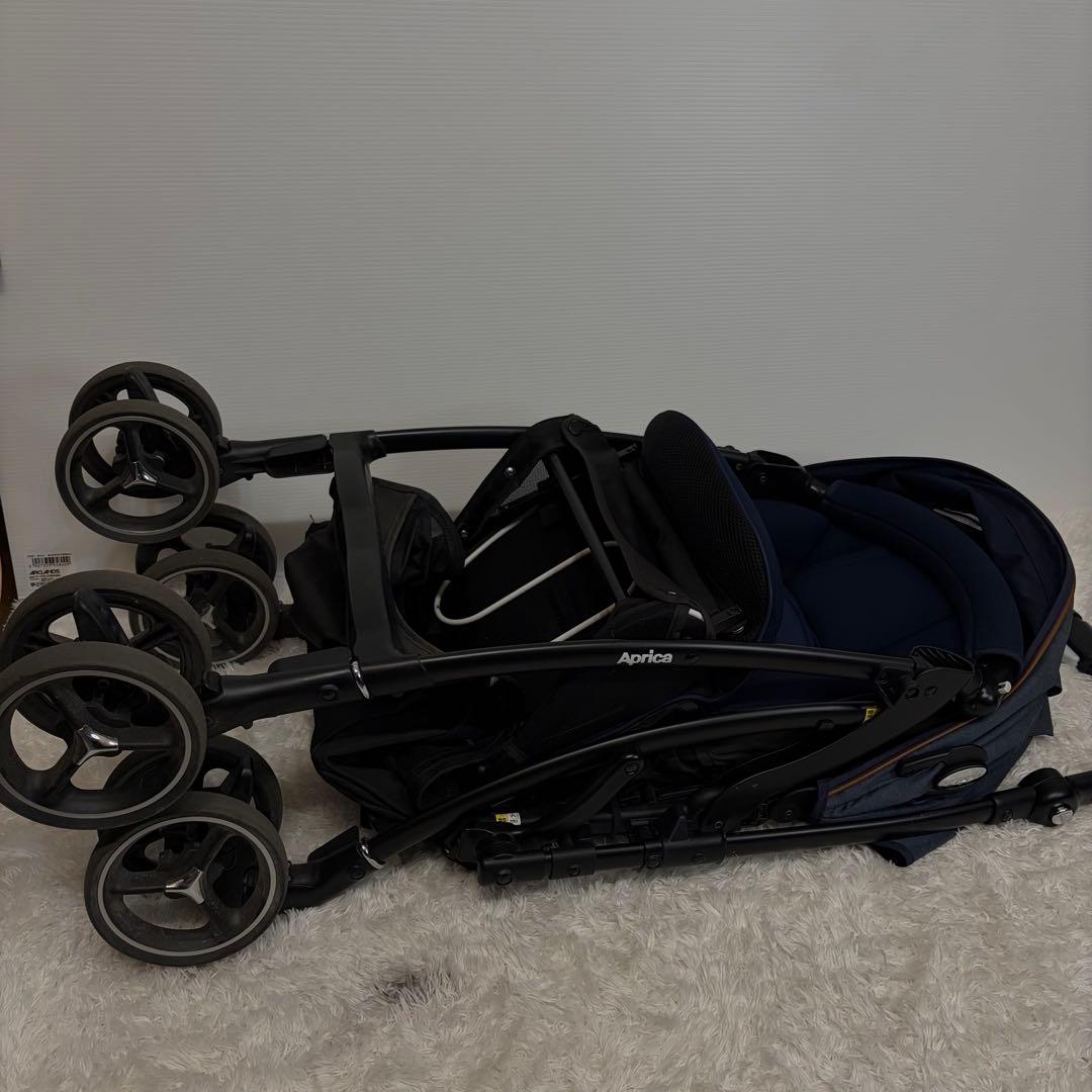 美品 Aprica アップリカ ラクーナビッテクッション　ベビーカー　レザー