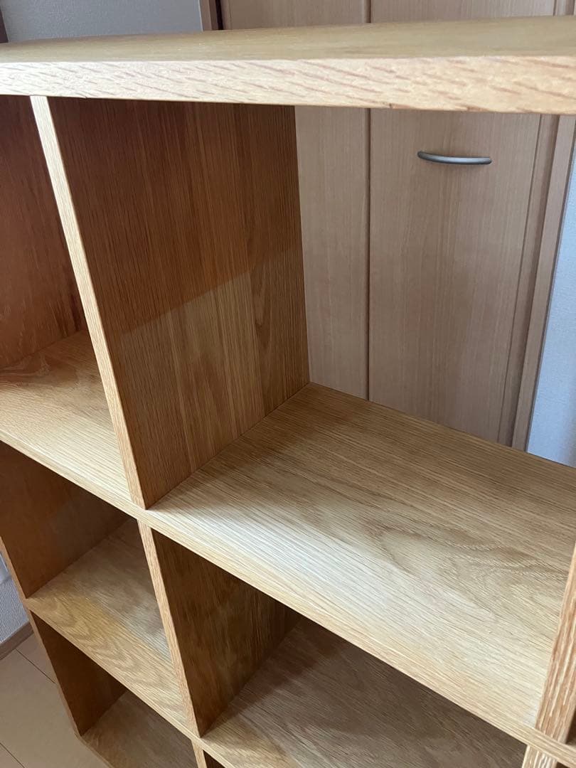 無印良品スタッキングシェルフオーク材&スタッキングチェストハーフ引出し2段