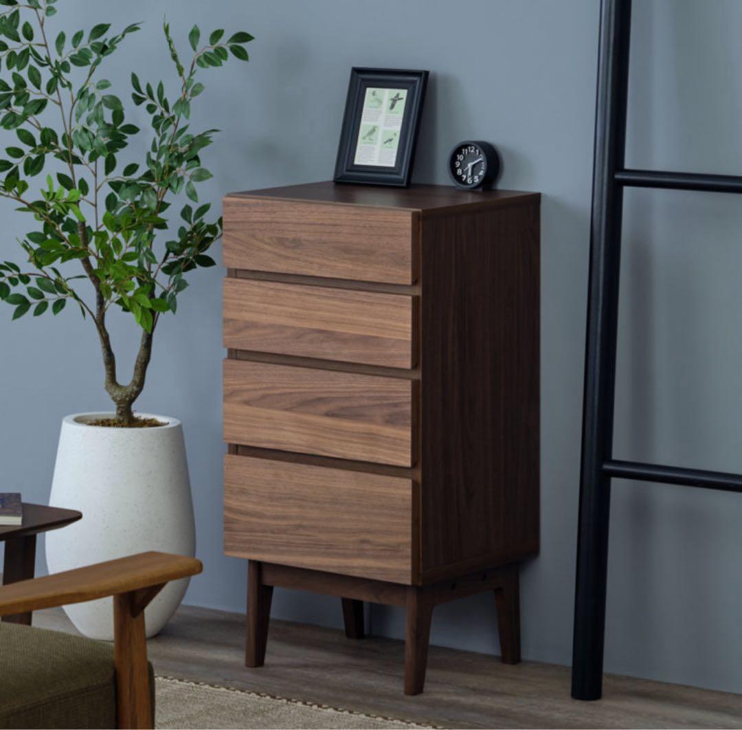 チェスト キャビネット 脚付き リビングボード 幅45 天然木 ①