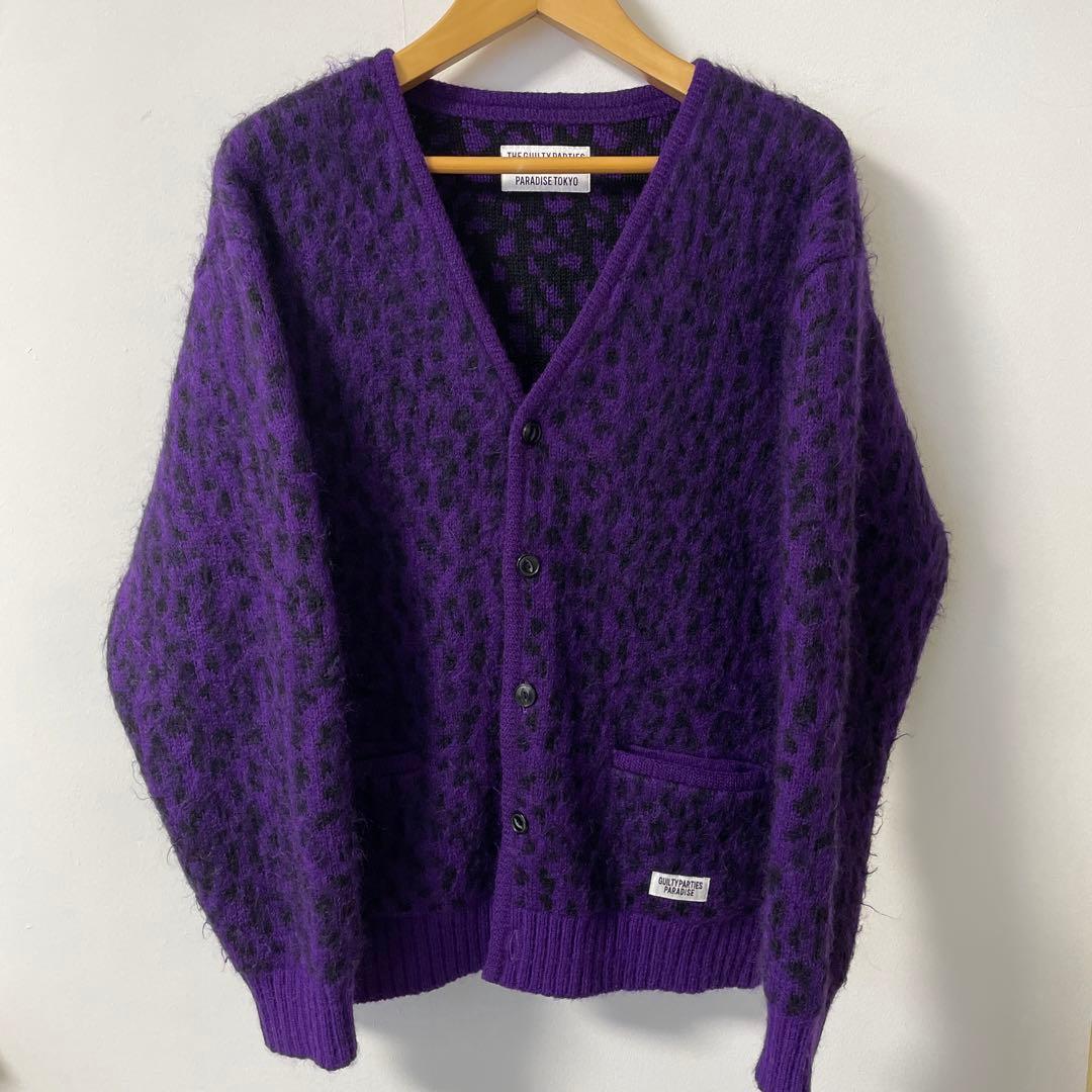 トップス WACKOMARIA LEOPARD HEAVY MOHAIR CARDIGAN