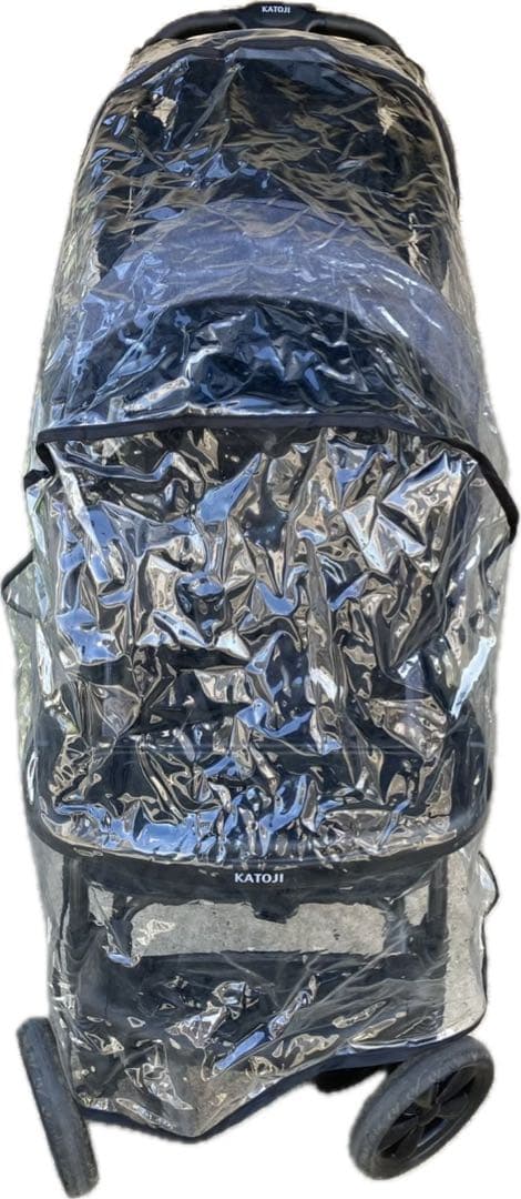 カトージ 二人乗りベビーカー 二人でゴーDX(レインカバー付き)