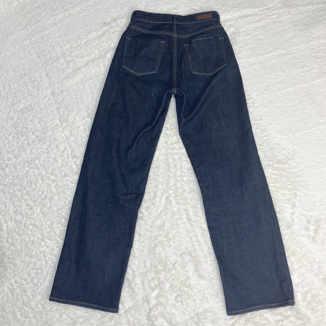 美品 ヤヌーク LEA ボーイズストレート OWL 25インチ インディゴ 濃紺