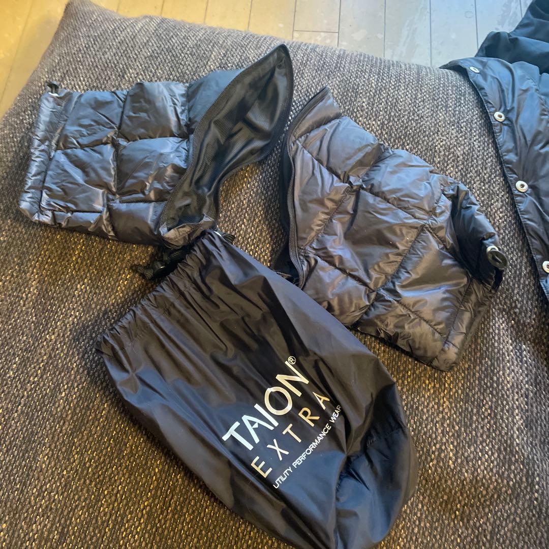 TAION ブラック キルティングジャケット ASIA S