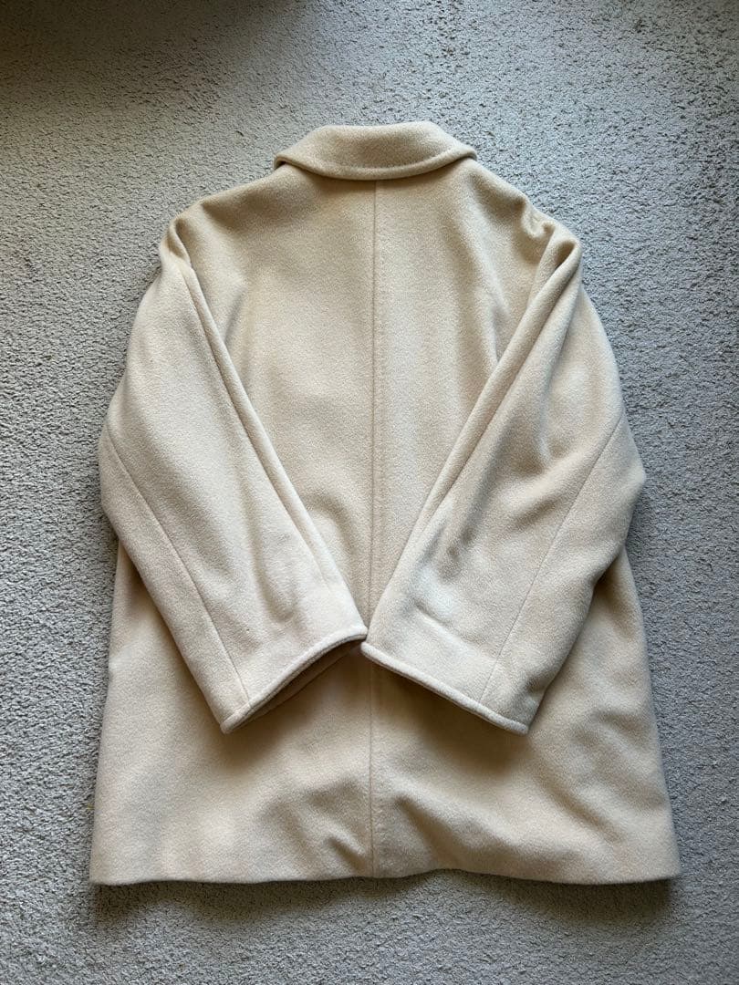MaxMara ロングコート オフホワイト　ウール　カシミヤ　ヴィンテージ