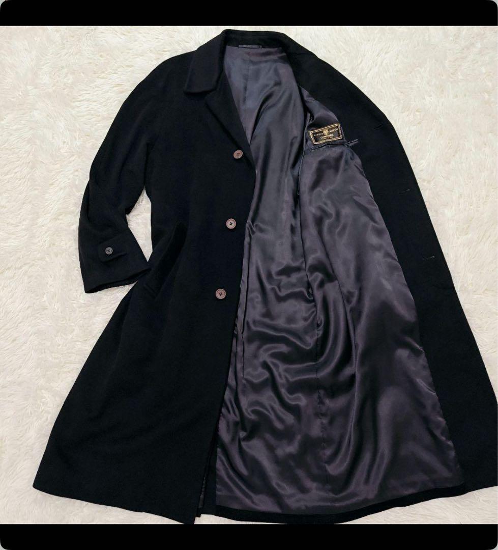 【極美品】カシミヤ100% チェスターコート マキシ丈XL/LL スーツに合う