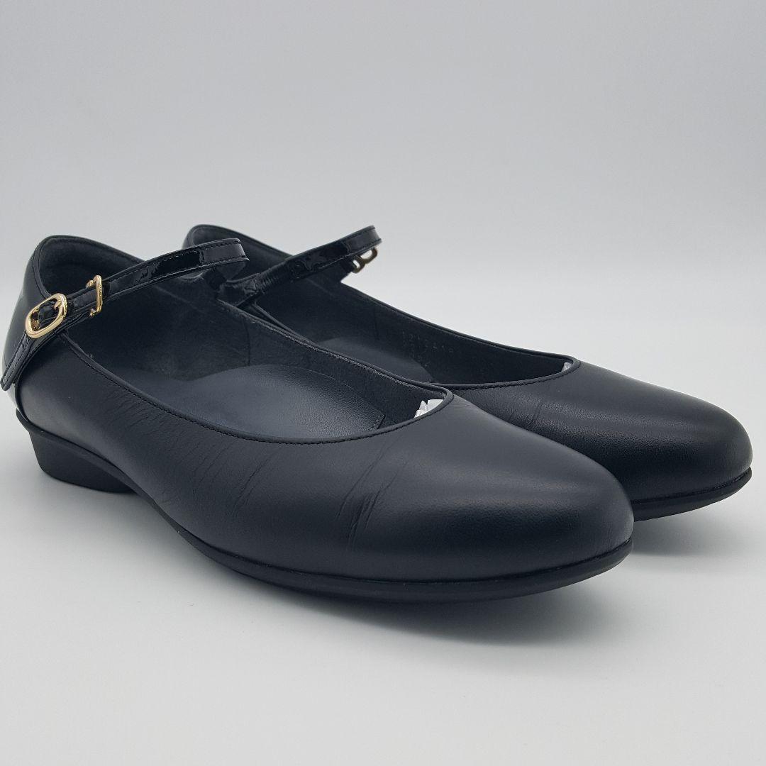 アシックス PEDALA レザー ストラップ付きパンプス コンフォートシューズ