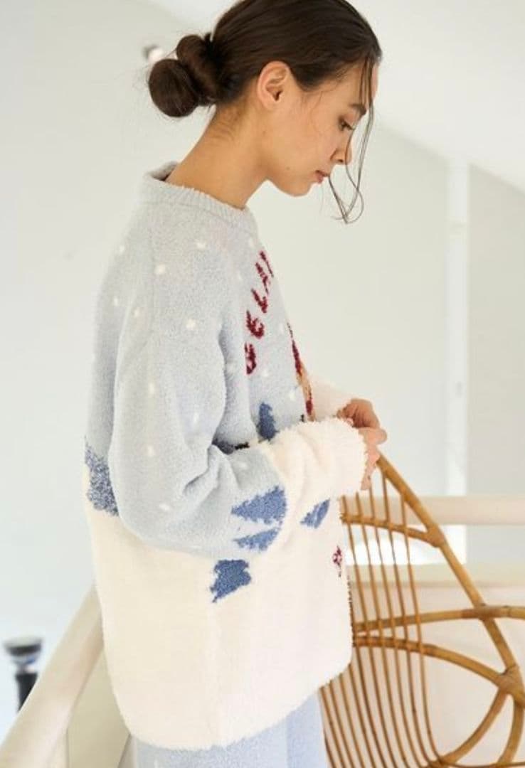 ジェラートピケ スキーベアジャガードプルオーバー+ロングパンツセット【MNT】