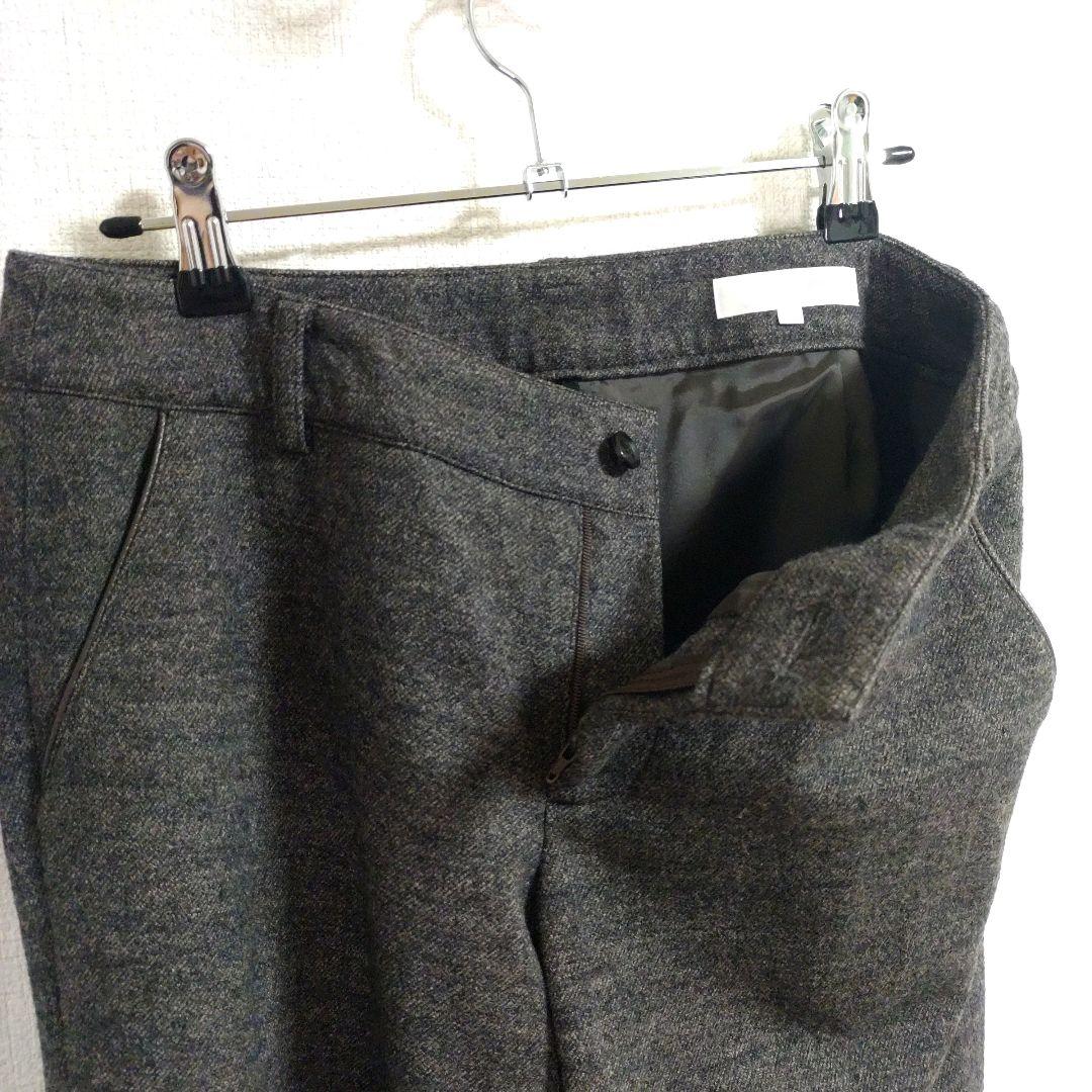 自由区 パンツスーツ チャコールグレー ウール 40