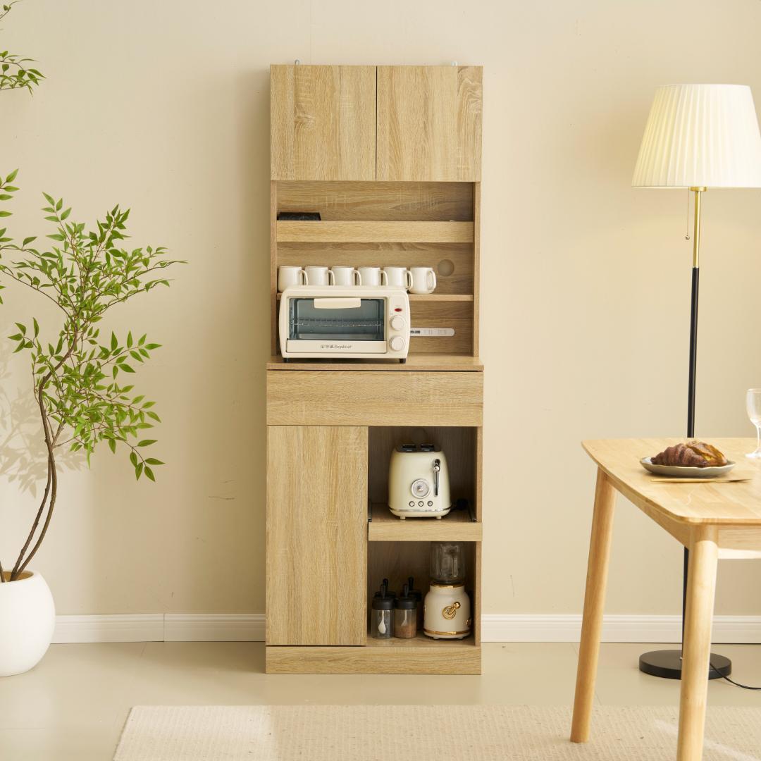 20％タイムセール！キャビネット　食器棚　一人暮らしに最適　NATURAL