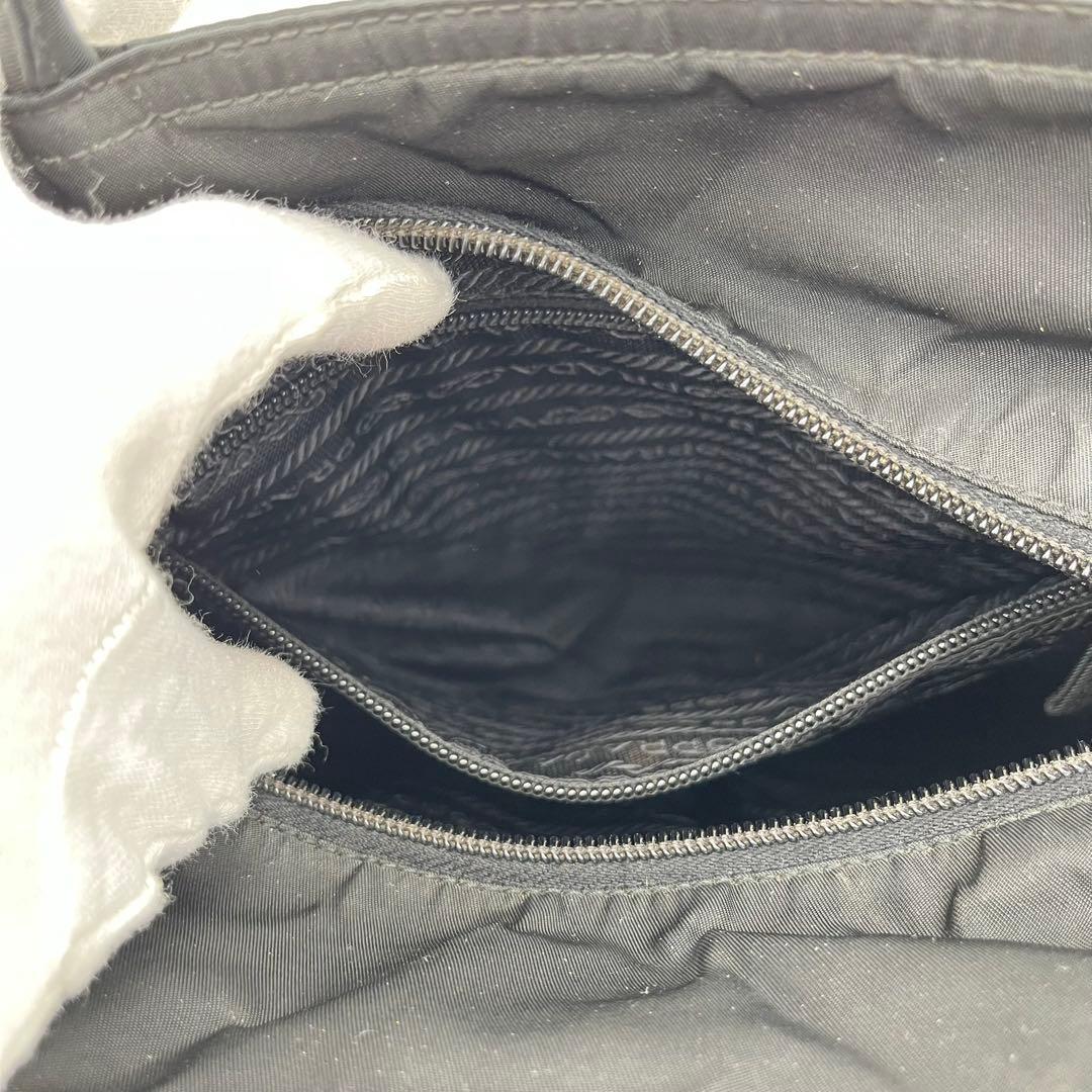 PRADA ハンドバッグ トートバッグ 手提げ 三角ロゴ テスートナイロン 黒