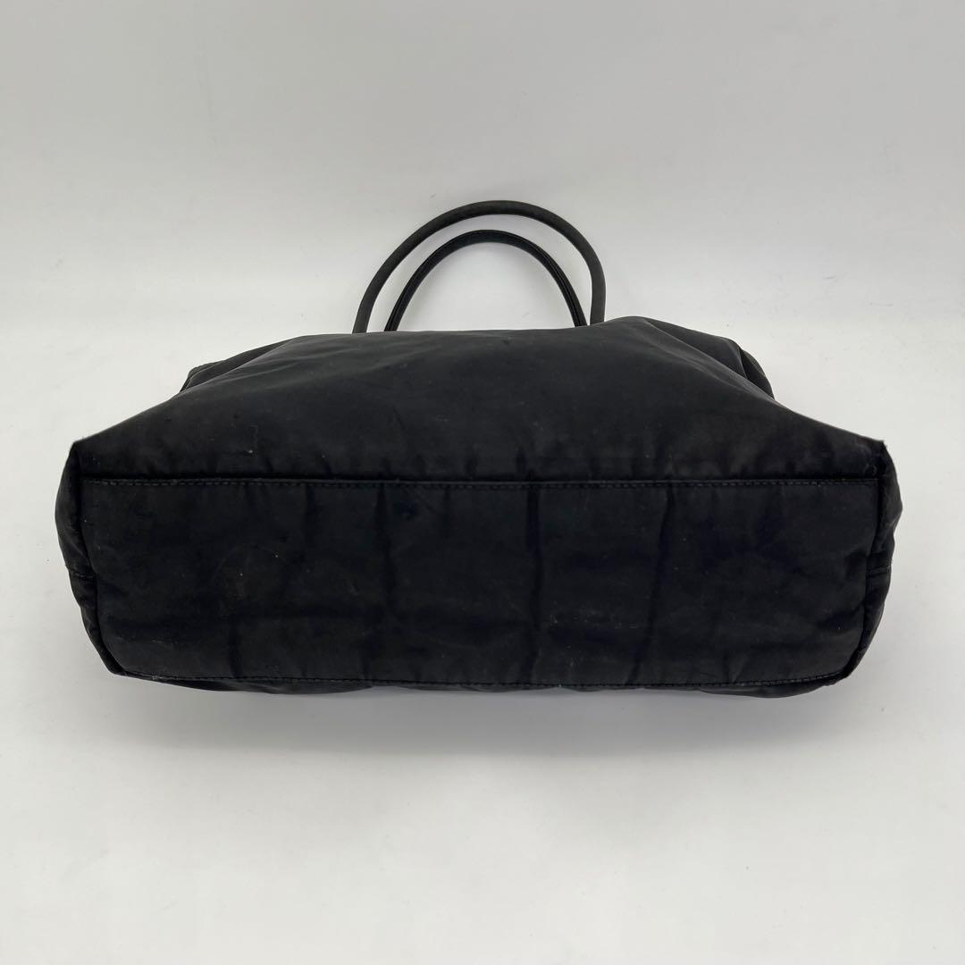 PRADA ハンドバッグ トートバッグ 手提げ 三角ロゴ テスートナイロン 黒