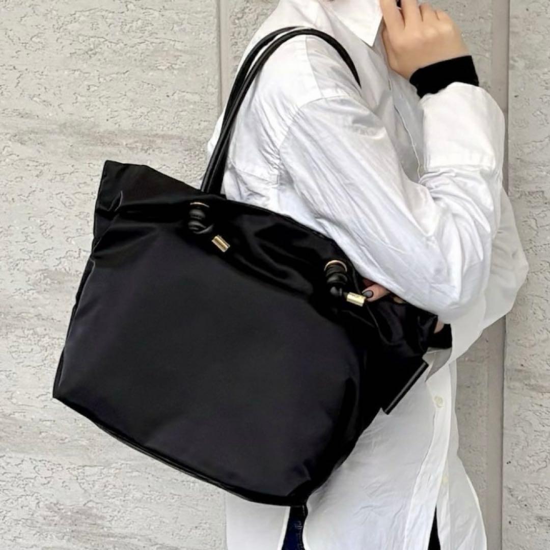 【美品】VIOLA d'ORO ビアンカ　トートバッグ　M 黒　A4可