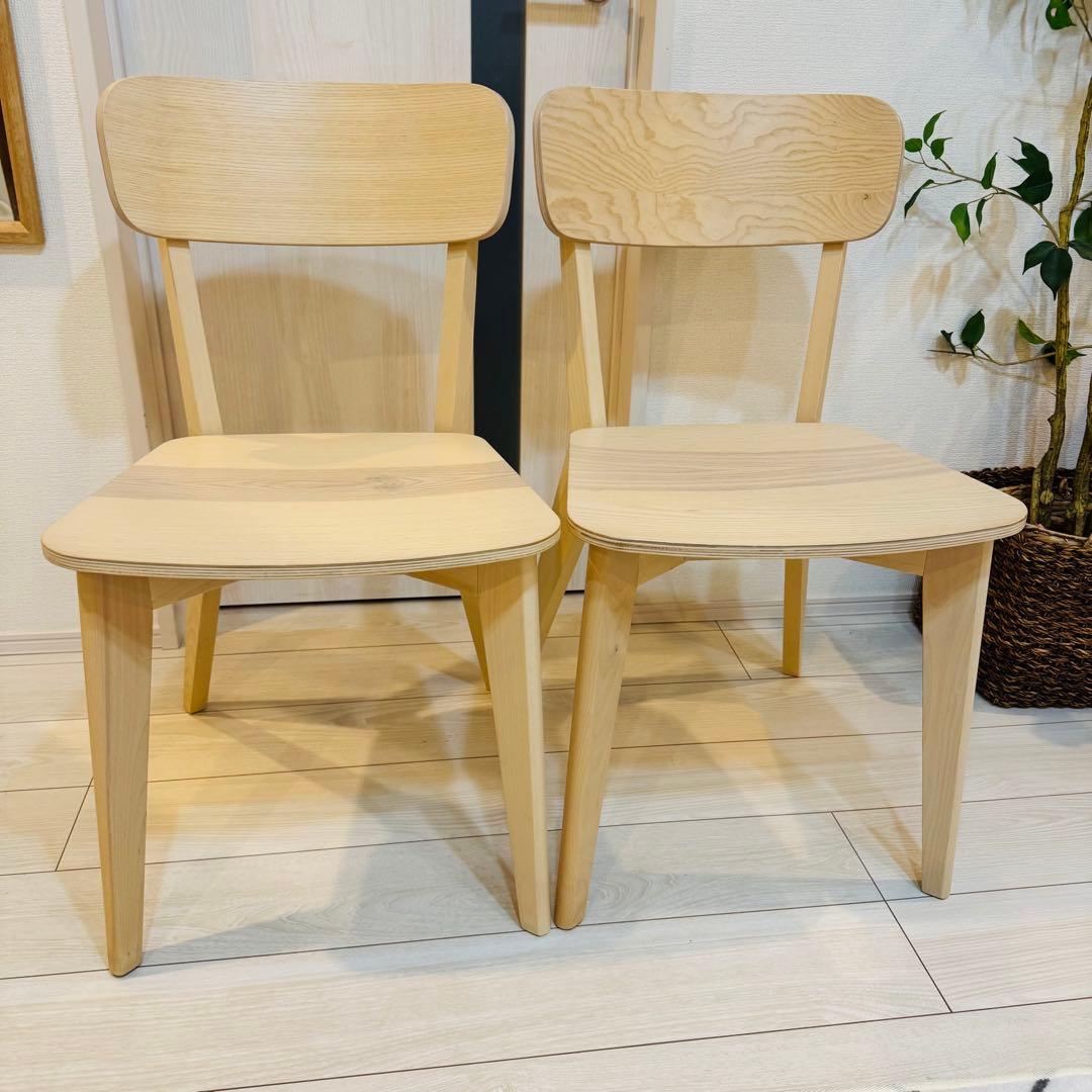 [IKEA]イケア　LISABO リーサボー チェア アッシュ2脚セット ②