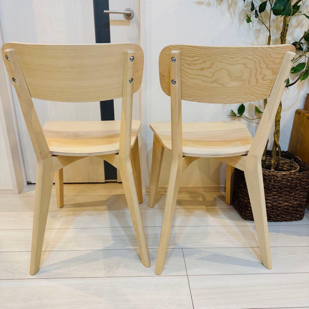 [IKEA]イケア　LISABO リーサボー チェア アッシュ2脚セット ②
