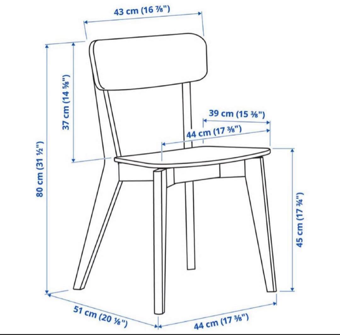 [IKEA]イケア　LISABO リーサボー チェア アッシュ2脚セット ②