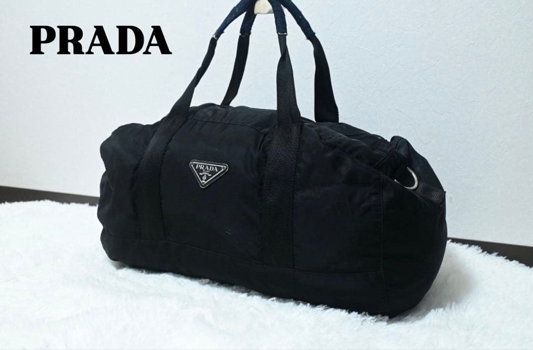 ぽ*た様 良品✨プラダ　ナイロン　ボストンバッグ　手提げ　大容量　旅行用