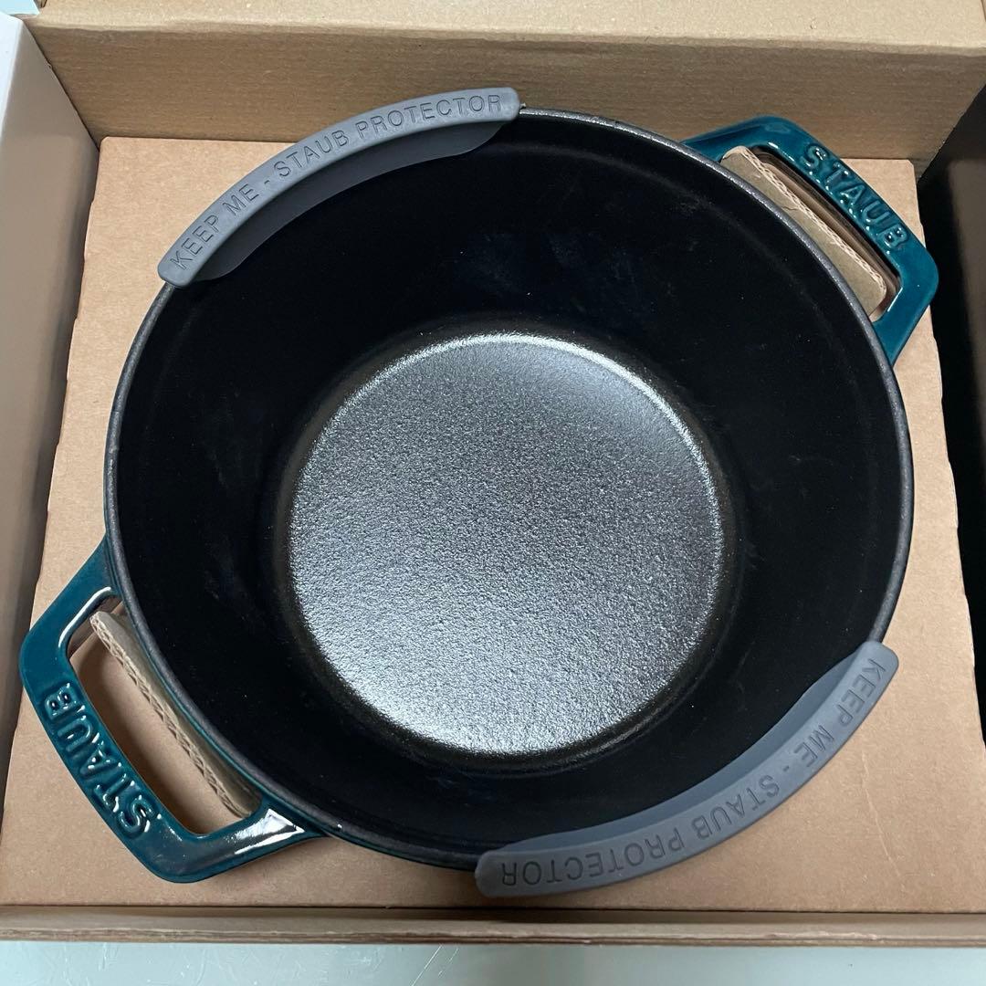 staub ストウブ ツイストココット 20cm ラウンド ラ・メール 生涯保証