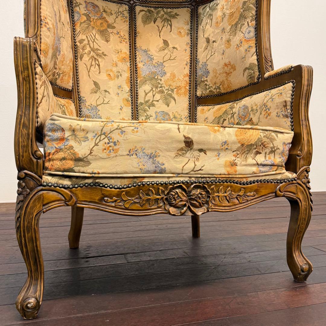 H21K8 ロココ調 猫脚 バルーンチェア ポーターズチェア