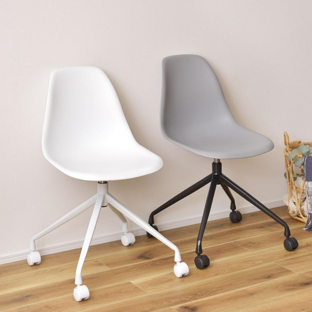 新品 送料込み デスクチェア キャスター付き 1脚 グレー