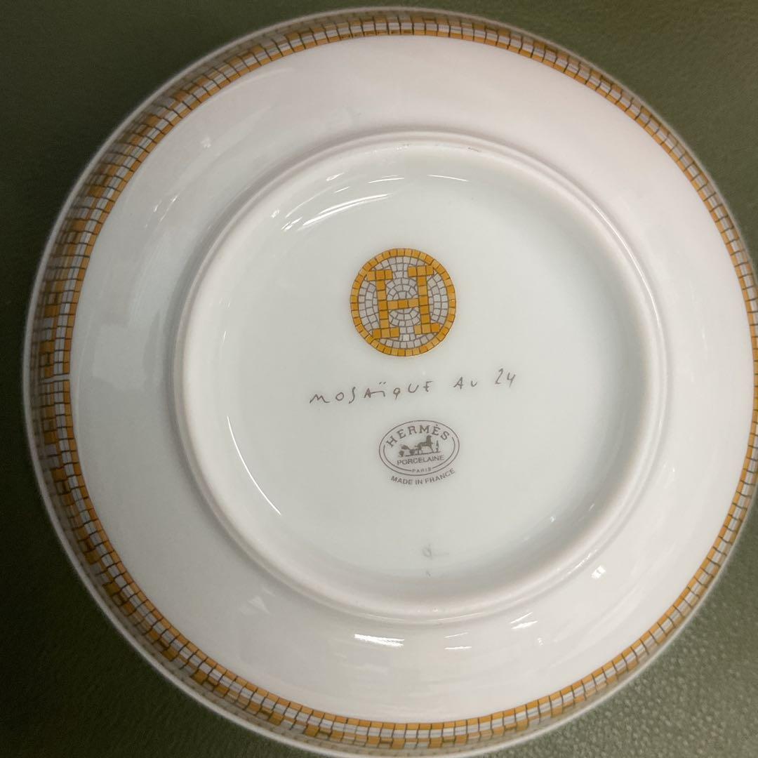 H6386 HERMES エルメス　モザイク　デザイン　ボウル 茶碗　2個セット