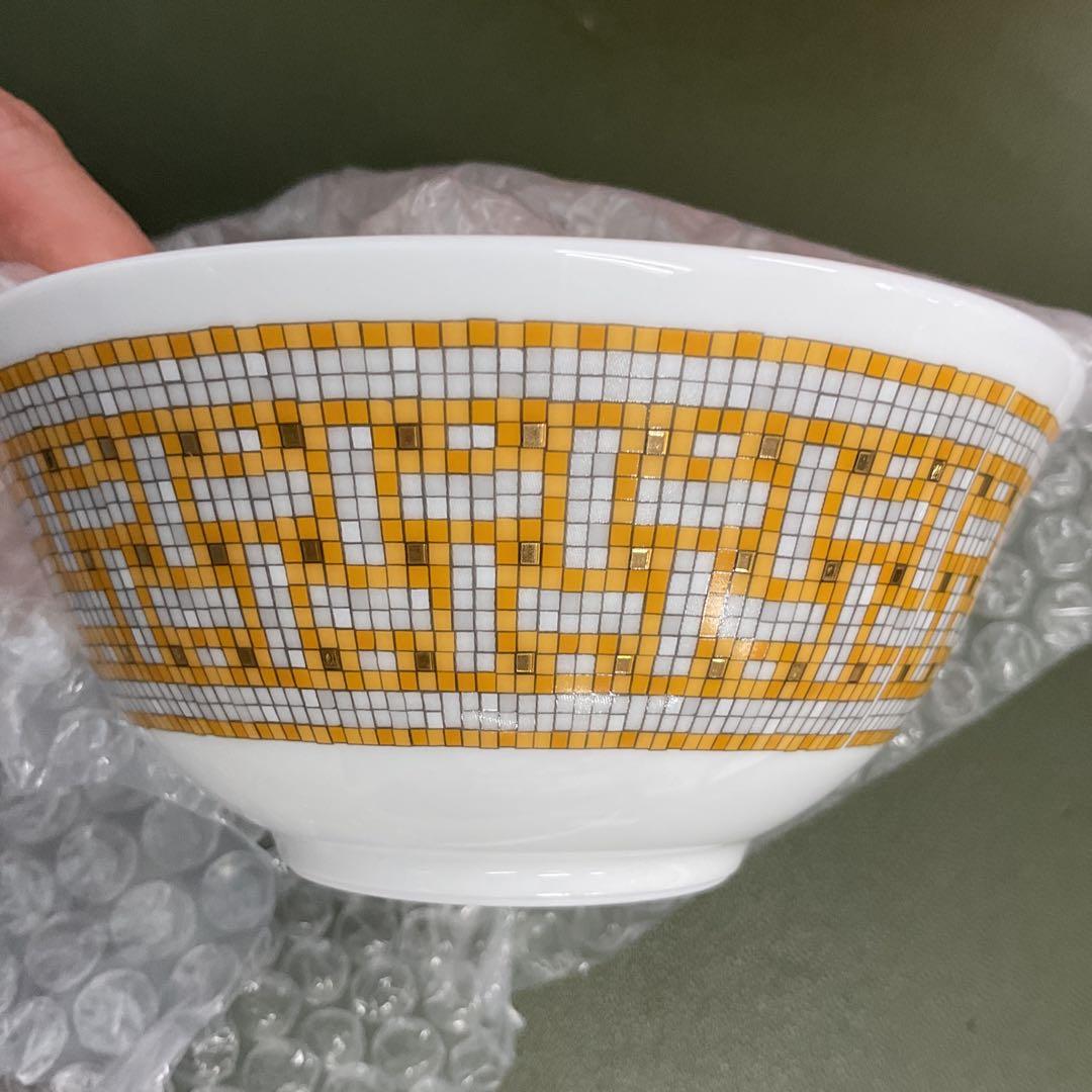 H6386 HERMES エルメス　モザイク　デザイン　ボウル 茶碗　2個セット