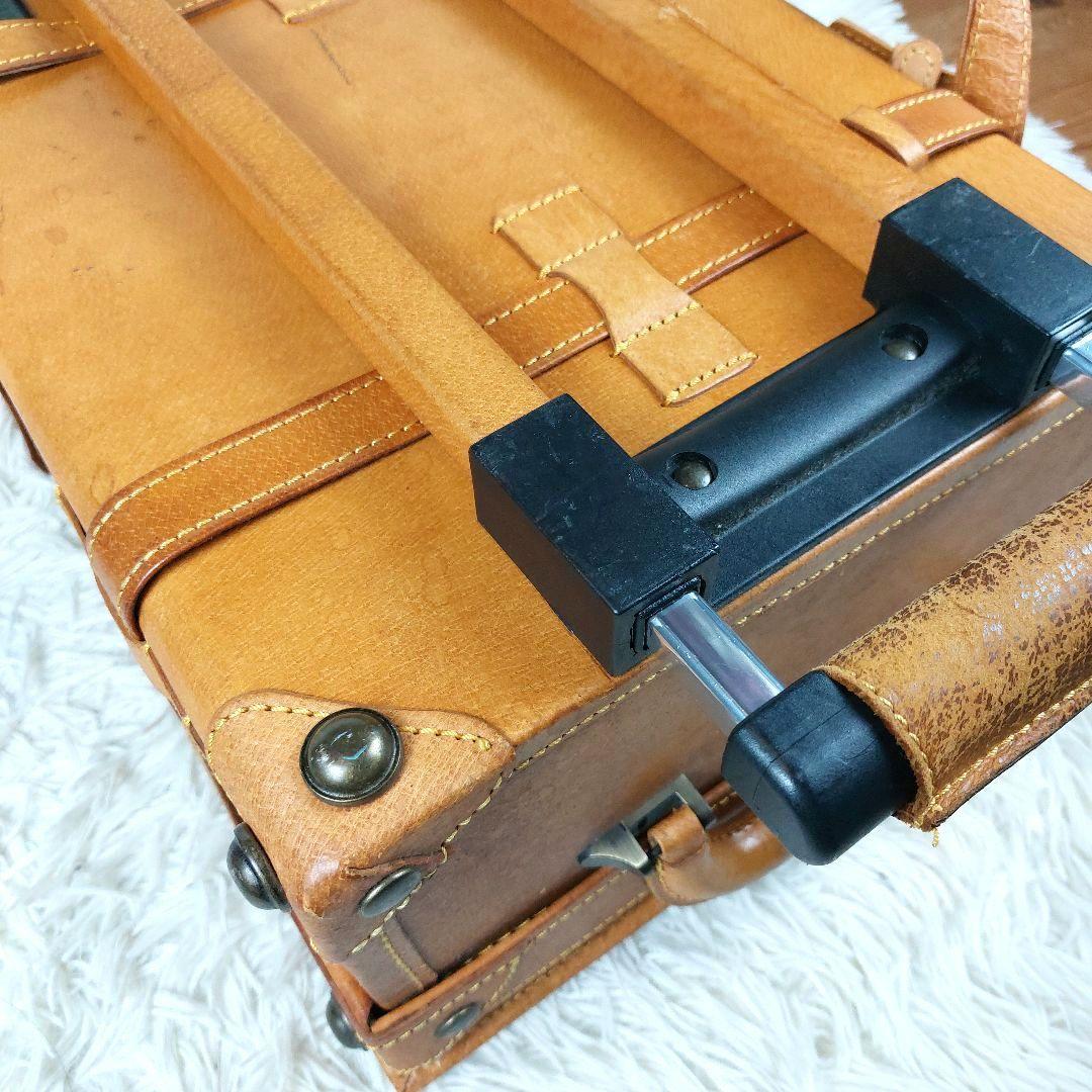 ユーラシアトランク 本革レザー シフレキャリーバッグ 旅行スーツケース キャメル