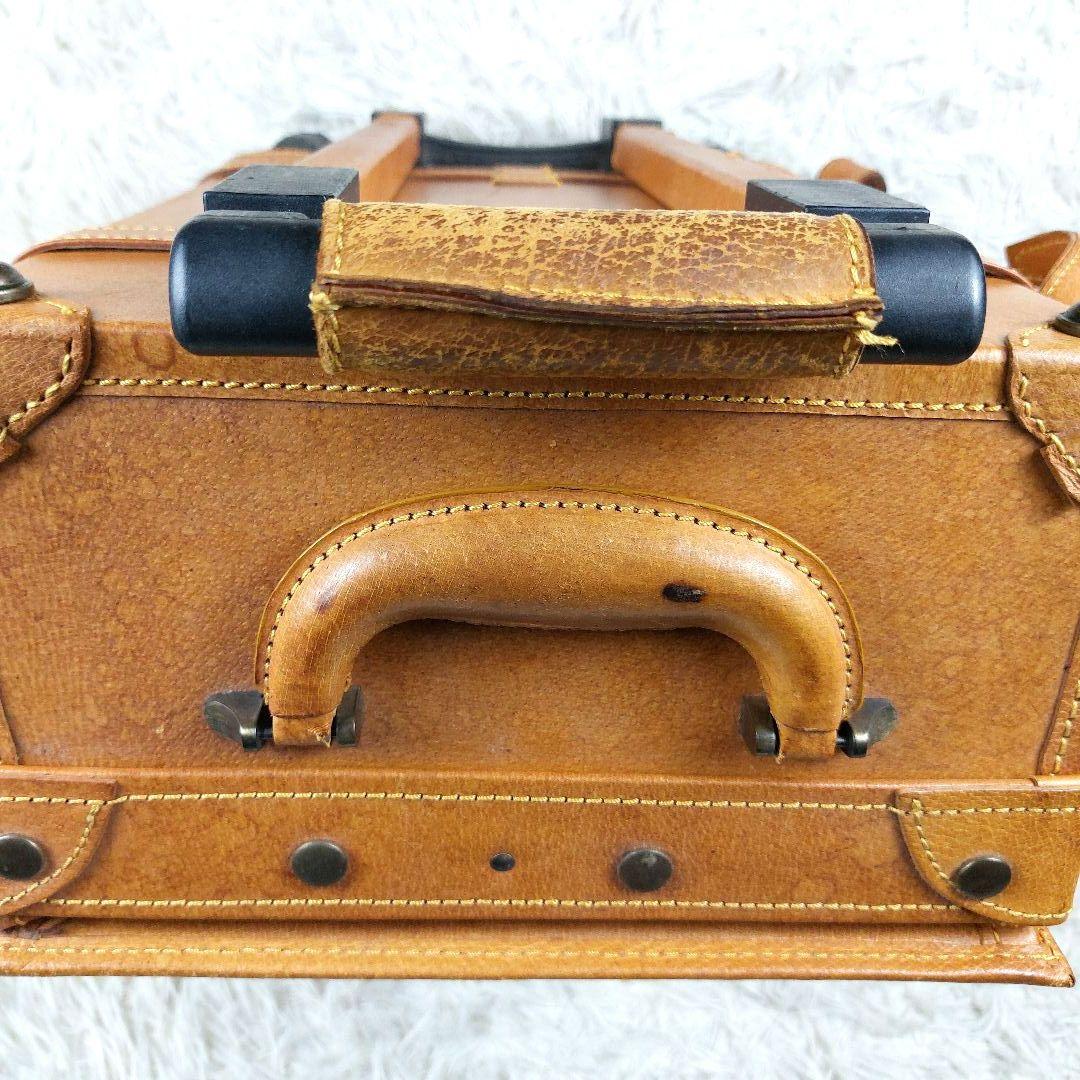 ユーラシアトランク 本革レザー シフレキャリーバッグ 旅行スーツケース キャメル