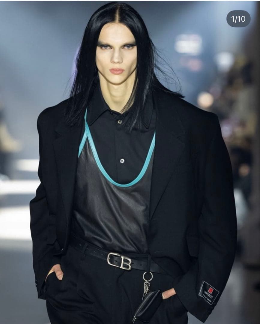 小物 doublet DB BUCKLE BELT BLACK