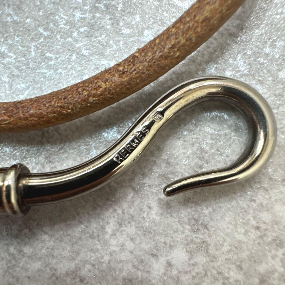 HERMES エルメス ジャンボ レザー ブレスレット 刻印ロゴ 箱付き
