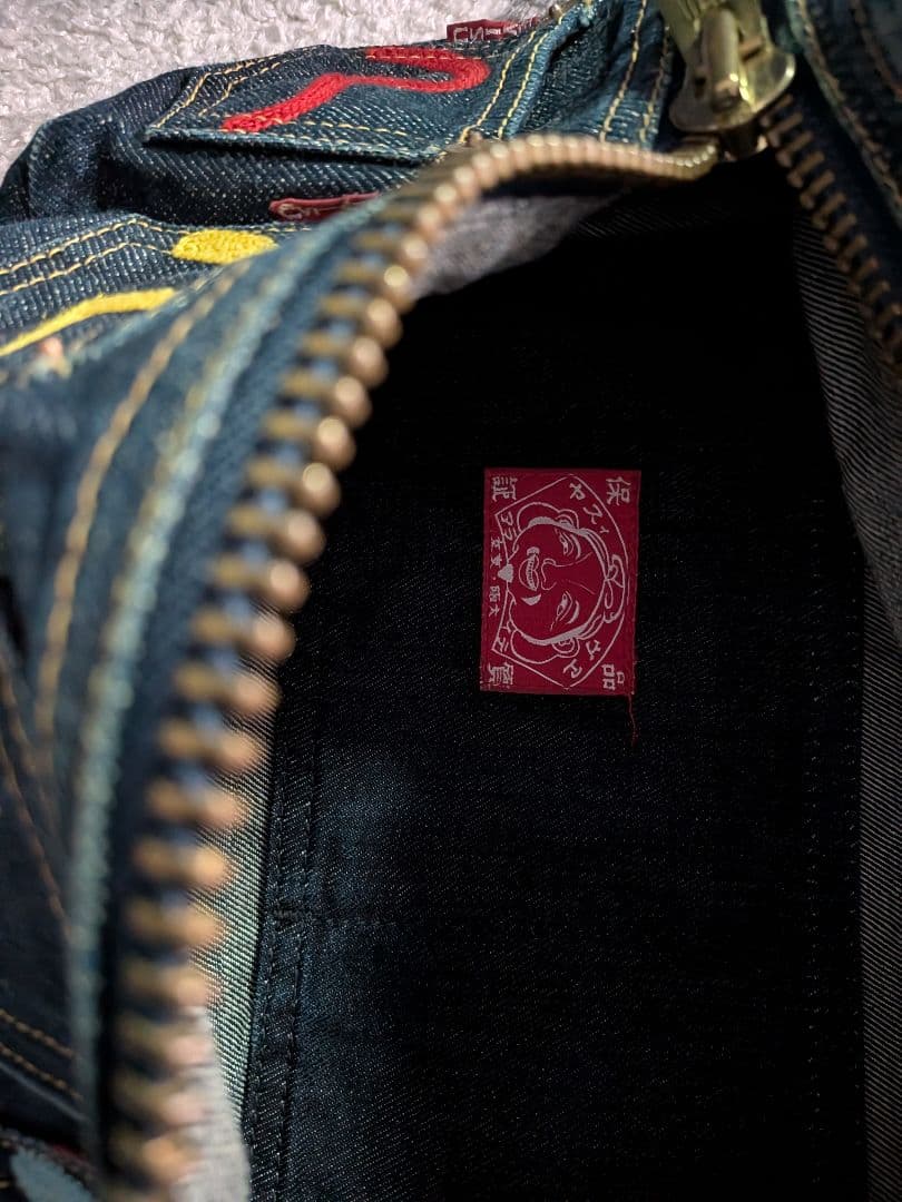 えびす　EVISU　ボディーバッグ　ウエストバッグ かもめマーク総刺繍　超レア