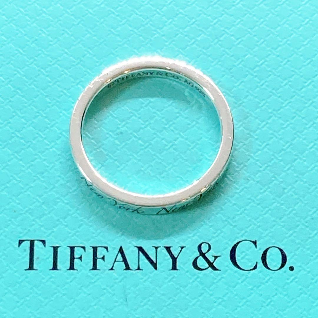【美品】ティファニー ノーツ ナロー リング 約17号 925 シルバー