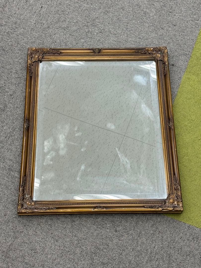 バロックスタイル ゴールドミラー 長方形