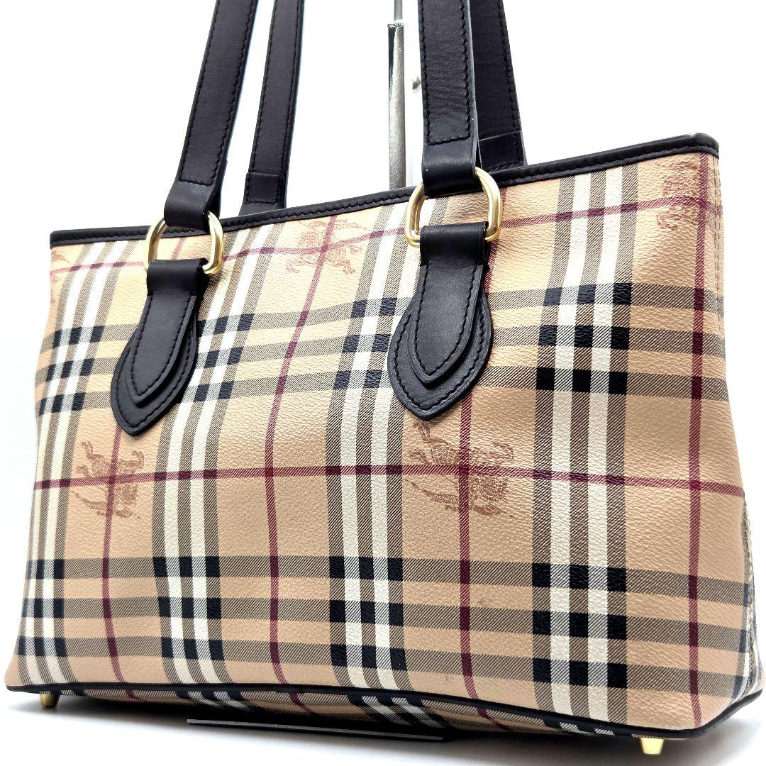 BURBERRY 近年モデル トートバッグ ノバチェック シャドーホース PVC