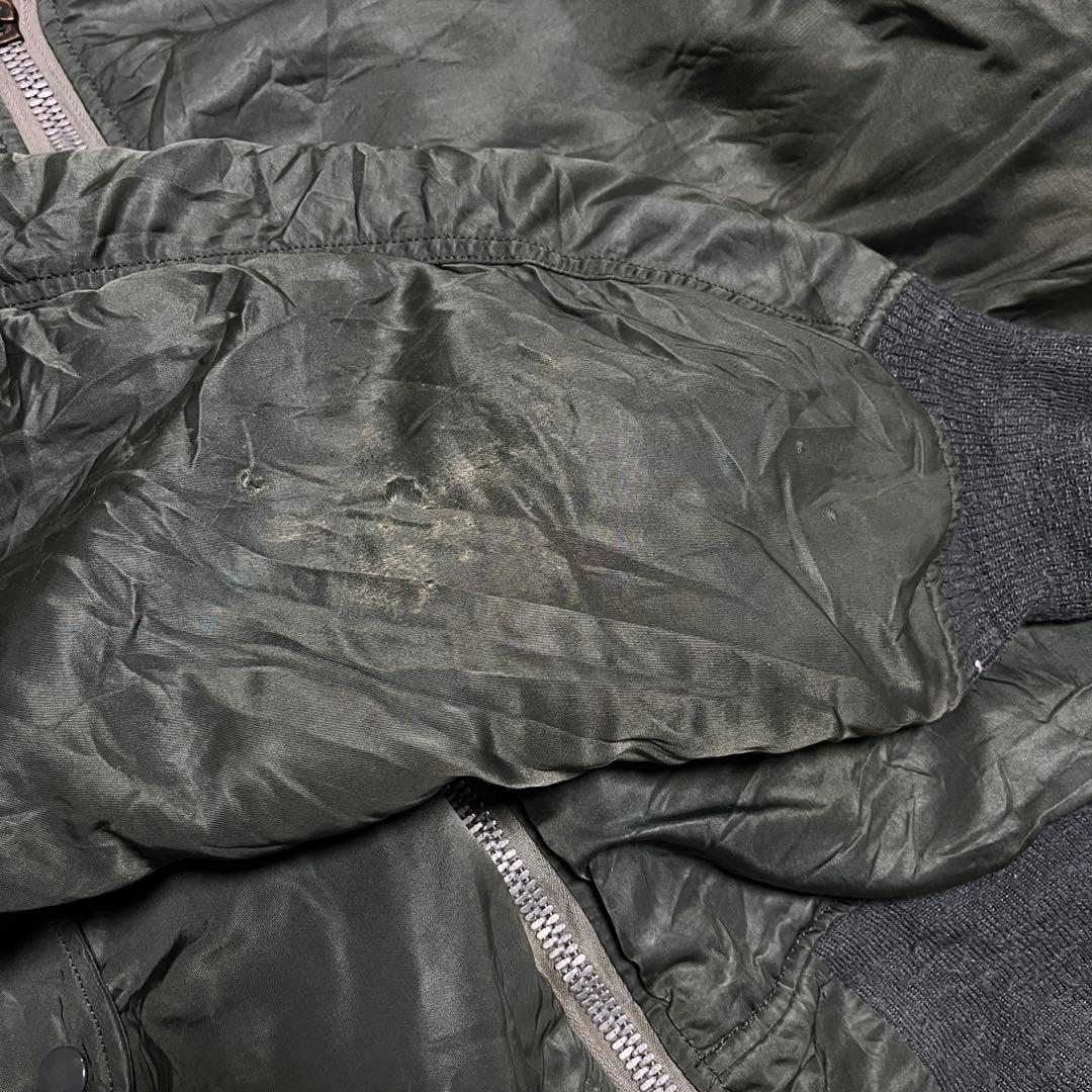 70's 米軍実物 USAF 空軍 MA-1フライト ジャケット L
