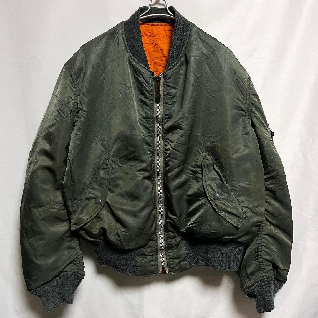 70's 米軍実物 USAF 空軍 MA-1フライト ジャケット L