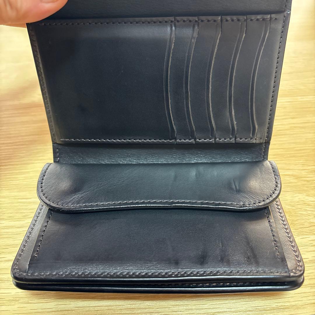 WILD SWANS バーン　三つ折り財布 ブラック