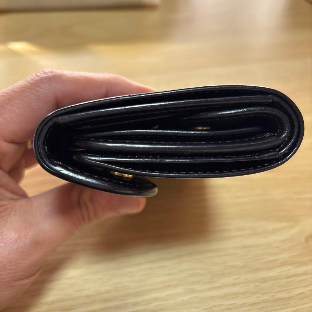 WILD SWANS バーン　三つ折り財布 ブラック