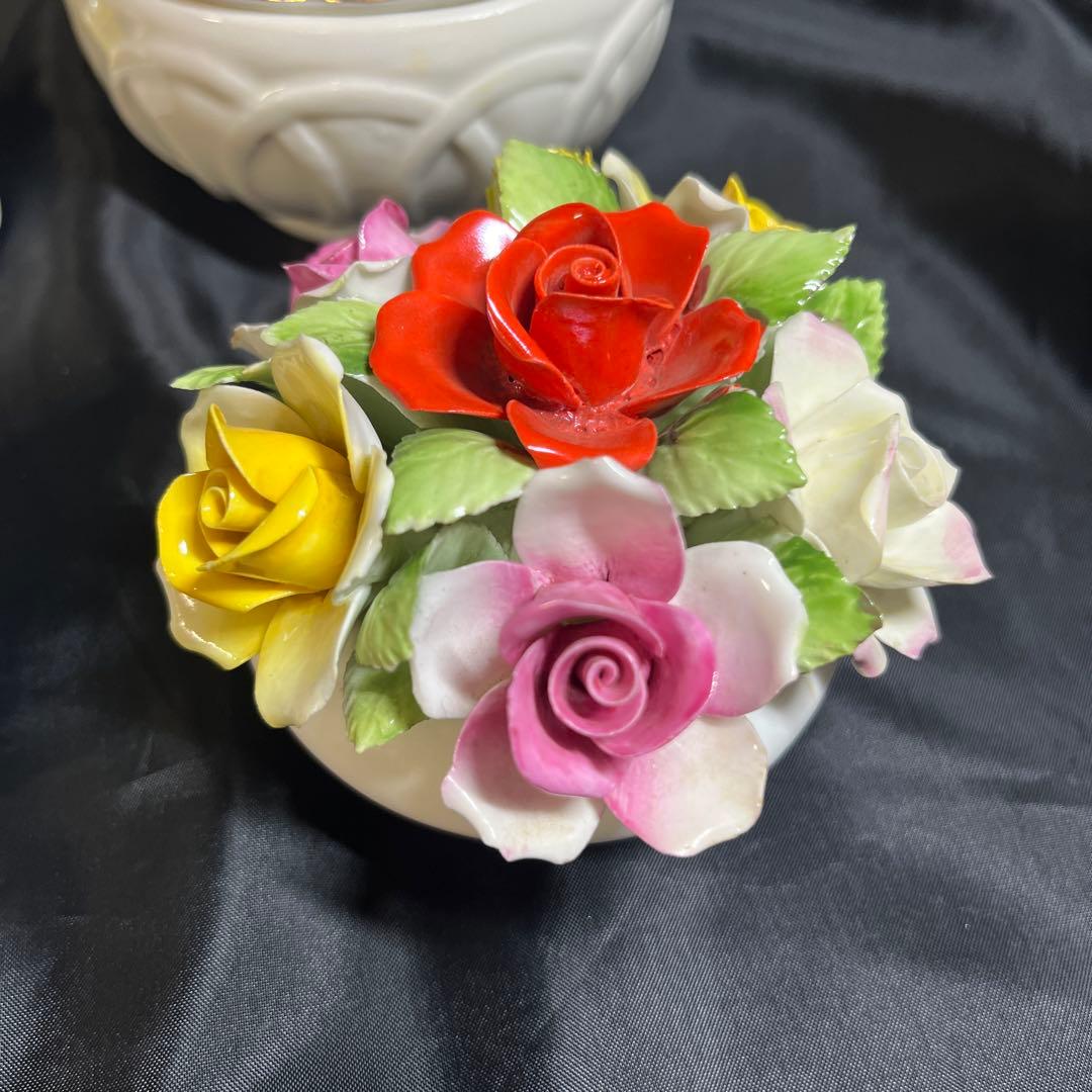 陶器 陶花 置物 小物入れ フィギュリン おまとめ　&マレリーショール