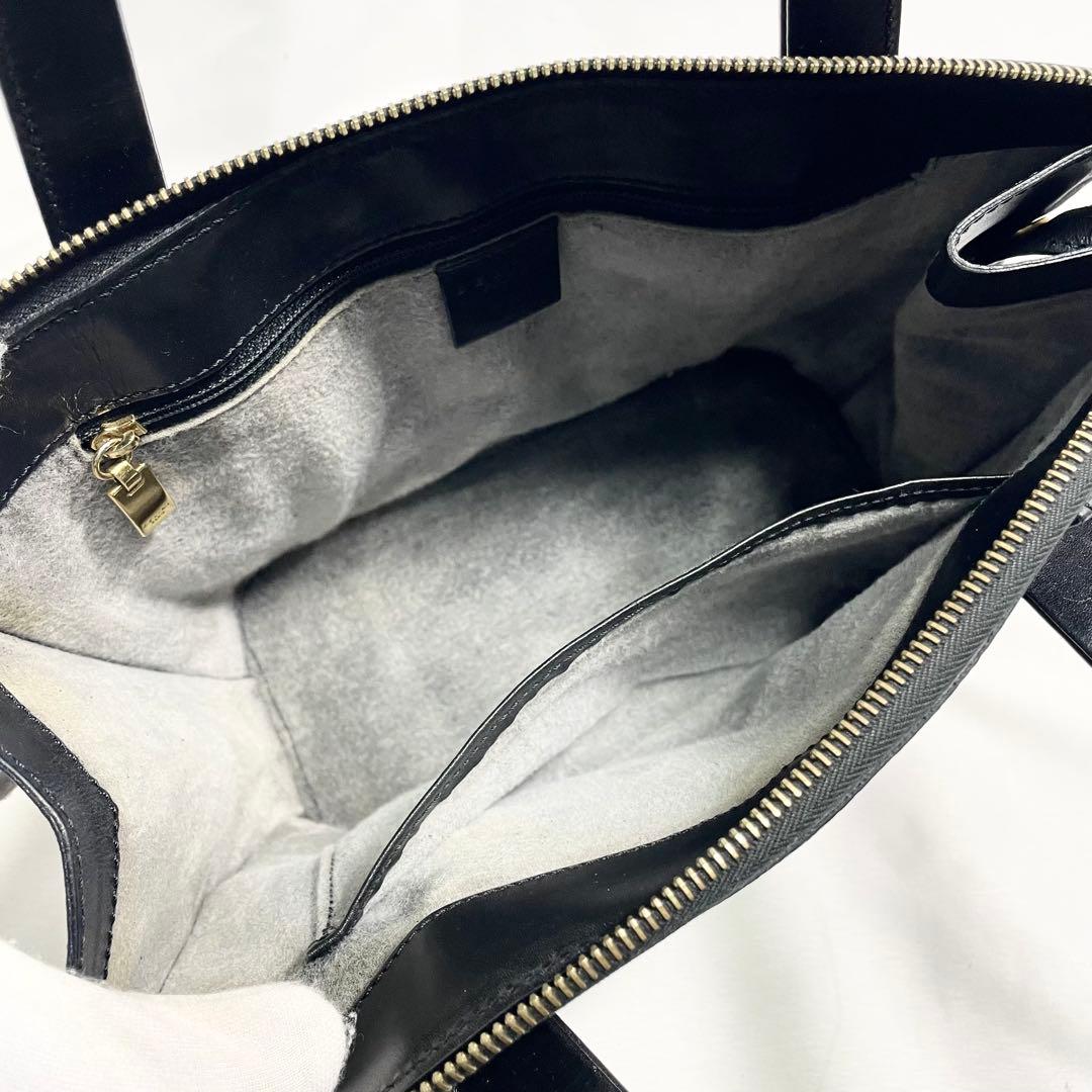 セリーヌ 黒 マカダム プレート ロゴ 金具 2way PVC レザー 大容量