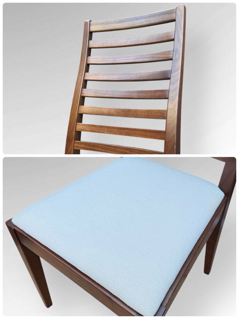 ①【美品】秋田木工 IDC大塚家具 ダイニングチェア ラダーバック 曲げ木 ２脚