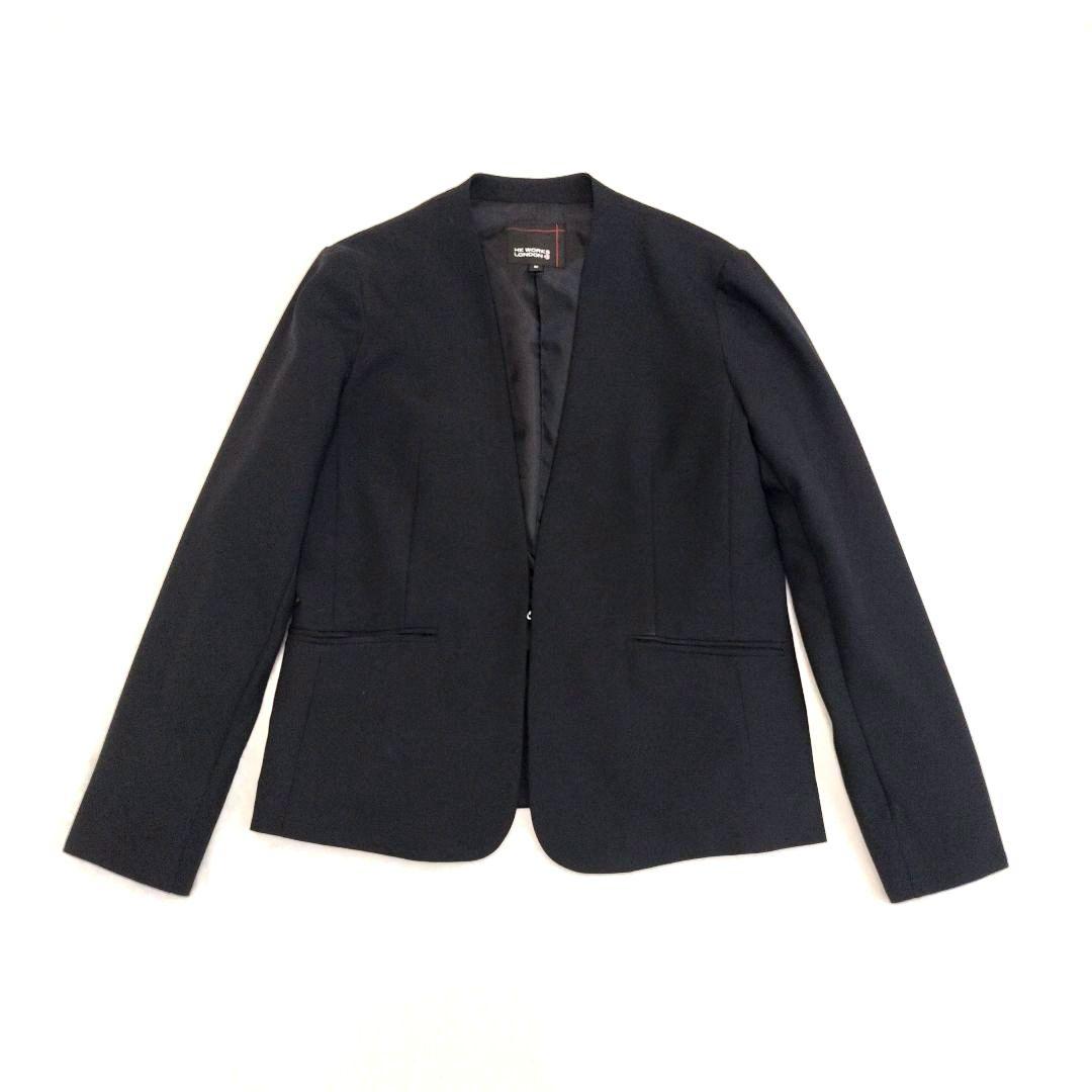 エイチケーワークスロンドン ノーカラー パンツ スーツ セットアップ