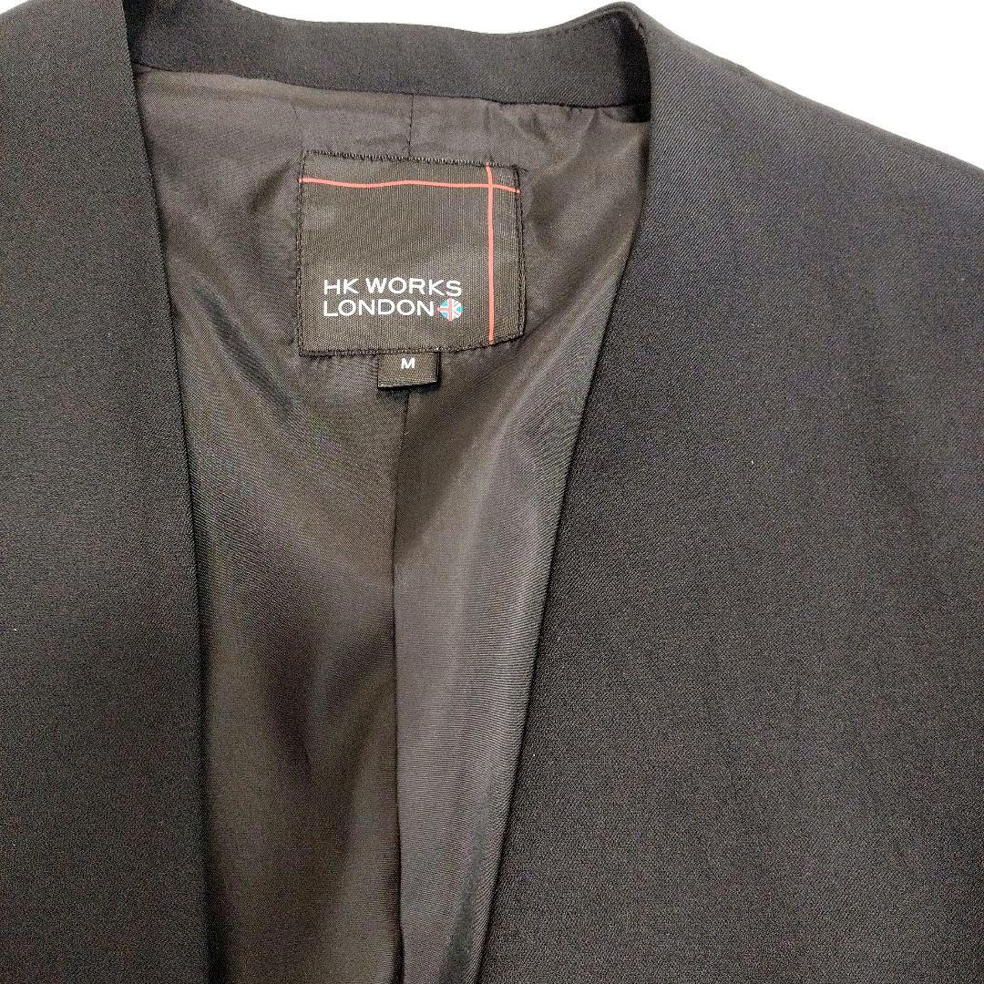 エイチケーワークスロンドン ノーカラー パンツ スーツ セットアップ