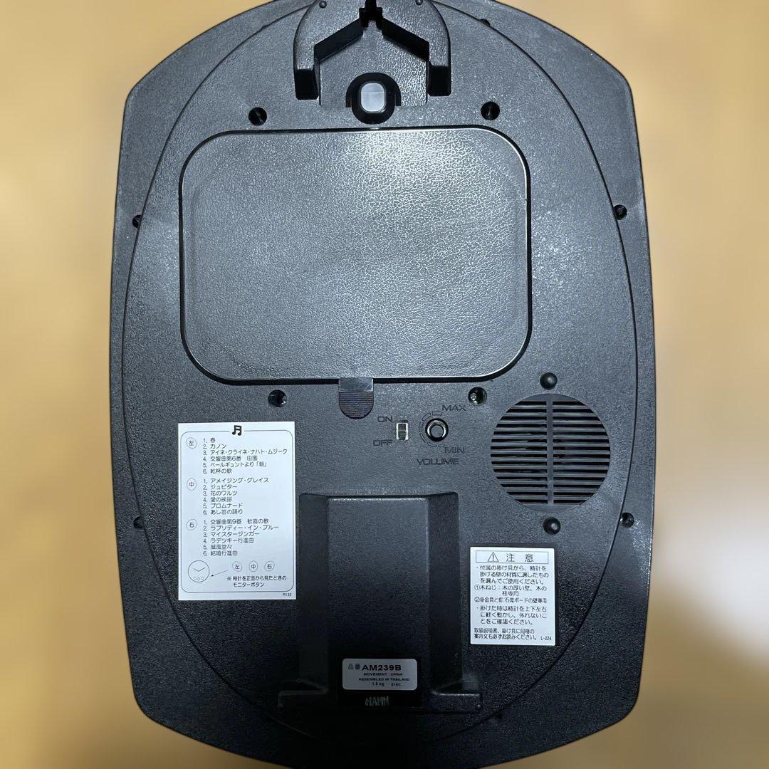 SEIKO 楕円形掛時計 音楽機能付き